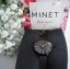 Čierne dámske hodinky MINET PRAGUE Black Flower MESH MWL5161