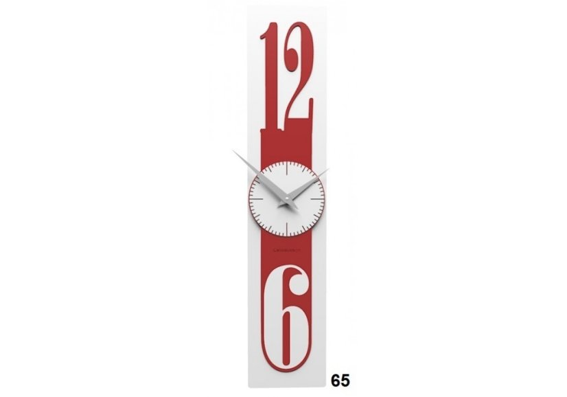 Dizajnové hodiny 10-026 CalleaDesign Thin 58cm (viac farebných verzií) Farba vínová červená-65 - RAL3003