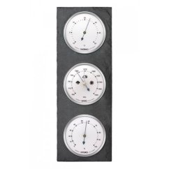 Barometer 8081B s teplomerom a vlhkomerom - šedo-strieborný - E16.4660.9070.006878