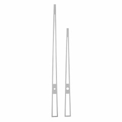 Kovové hodinové ručičky B31 (172 mm, 123 mm) - stříbrné - Ručičky hodinové B31 pár stříbrné