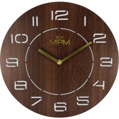 Drevené hodiny s tichým chodom MPM E07M.4115.54