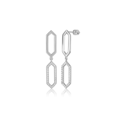 Stříbrné náušnice se zirkony JVD SVLE0951SH2BISR