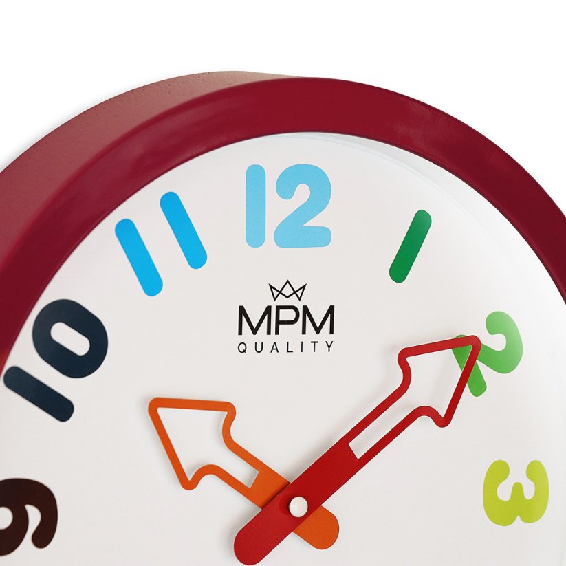 Dětské nástěnné hodiny MPM Arrow - růžové - E01.4050.23