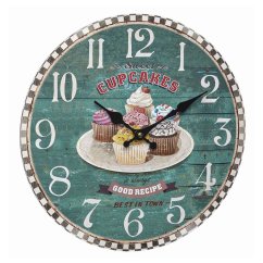 TFA 60.3045.13 - analogové nástěnné hodiny VINTAGE - Cupcakes