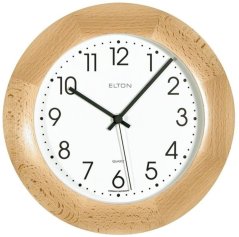 Nástěnné dřevěné hodiny ELTON Tanna - světle hnědé - E17.4669.51.003971