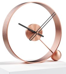 Dizajnové stolné hodiny Endless brushed pink/black 32cm
