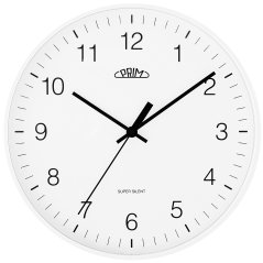 Nástěnné hodiny s tichým chodem PRIM Super silent - bílé - E01.4345.00
