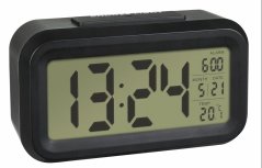 TFA 60.2018.01 -  Digitální budík s možností podsvícení  LUMIO- barva černá