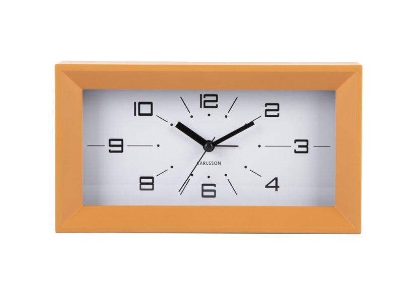 Dizajnové stolné hodiny s budíkom 6066YE Karlsson 20cm