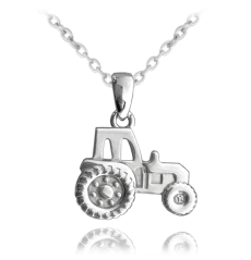 MINET Stříbrný náhrdelník TRAKTOR