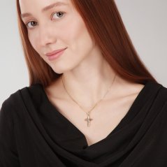 Zlatý prívesok krížik ZP0448XJ80-9800 (585/1000) 0,98g