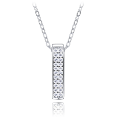 MINET Strieborný náhrdelník so zirkónom