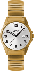 Pánské pružné hodinky LAVVU STOCKHOLM Big Gold  LWM0025
