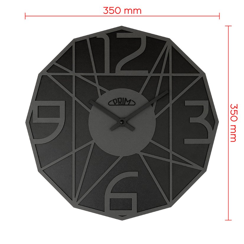 Drevené hodiny s tichým chodom PRIM Glamorous Design - C - E07P.4244.9091