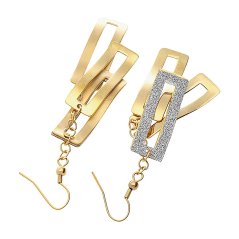 Nerezové náušnice 5983 - stříbrnozlaté barvy - SER.5983