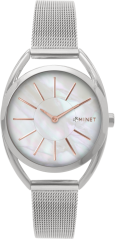 MINET Stříbrné dámské hodinky ICON PEARL MESH