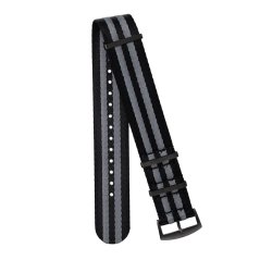 Nylonový řemínek na hodinky PRIM E39.5473 (22 mm) – černo-šedý - E39.5473.22.(REM/22-D420