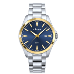 LAVVU 20 ATM Pánské hodinky ISBRYDER Gold-blue