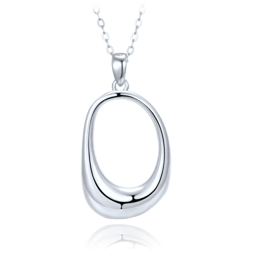 MINET Moderný strieborný náhrdelník