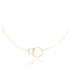 MINET Zlatý náhrdelník spojené krúžkami Au 585/1000 2,45 g