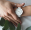 MINET Biele dámske hodinky PRAGUE White Flower