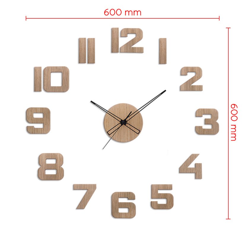 Nalepovacie hodiny PRIM Veneer - B - E07P.4258.51