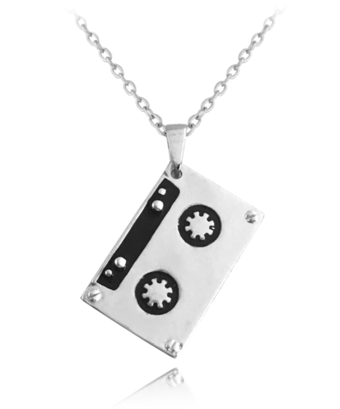 Retro strieborný náhrdelník MINET KAZETA JMAN0096SN45