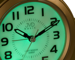 Budík s tichým chodem JVD SRP910.12