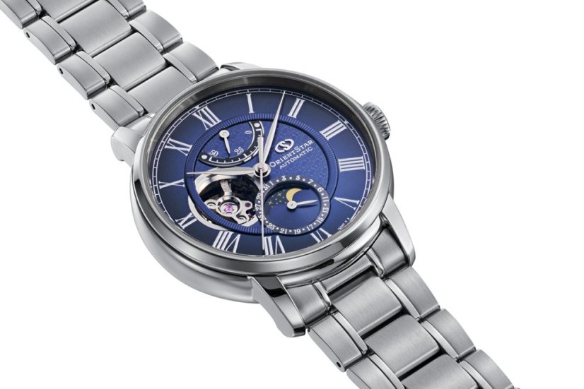 Orient Star Classic M45 F7 Moon Phase Open Heart Automatic RE-BT0006L00B (+ náhradný remienok)