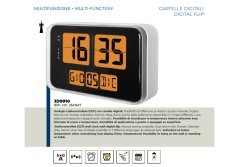 Digitální nástěnné překlápěcí hodiny JD9910 Lowell řízené signálem DCF 25cm