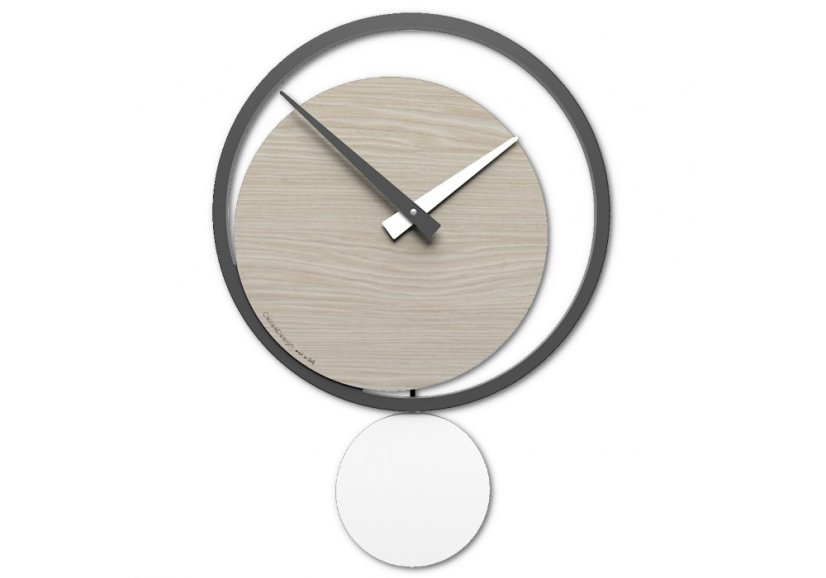 Designové kyvadlové hodiny 11-010 CalleaDesign Eclipse 51cm (více barevných variant) Barva zelené jablko-76 Dýha wenge - 89