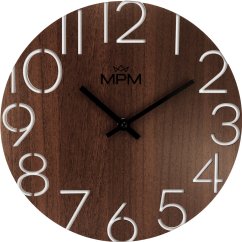 Dřevěné hodiny s tichým chodem MPM E07M.4118.54