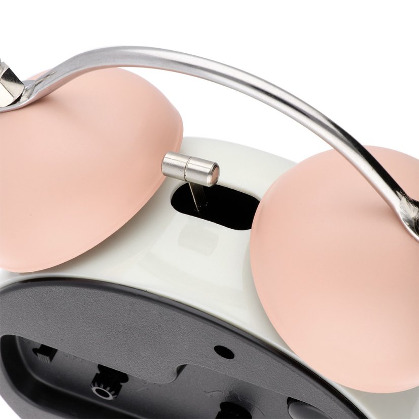 Designový kovový budík s klasickým mechanickým zvoněním MPM Kitty - A - C01.4433.23