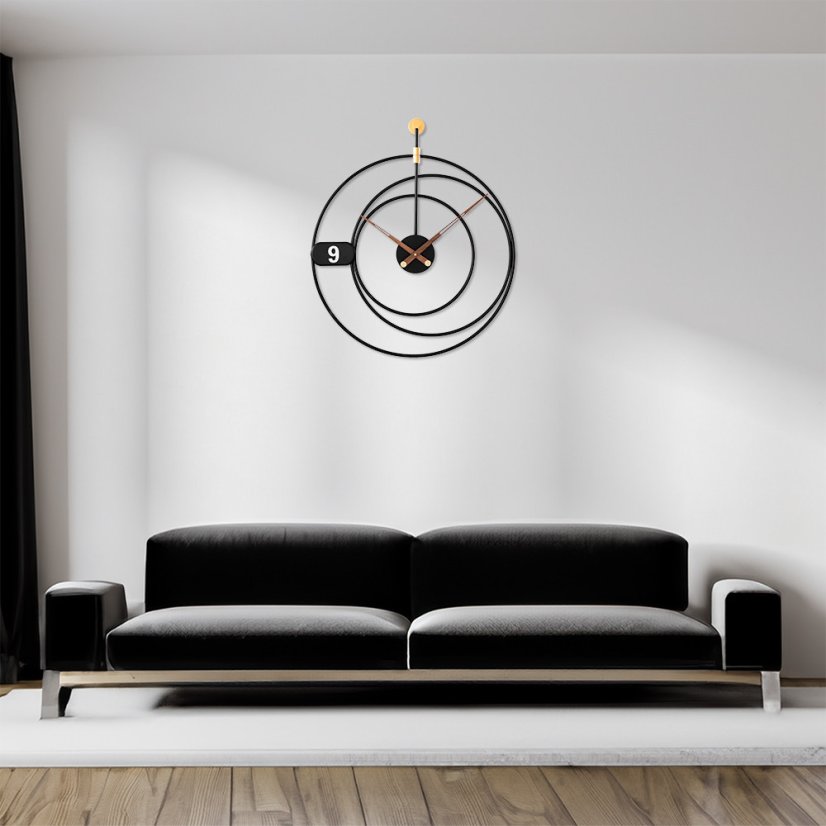 Velké kovové designové hodiny s tichým chodem MPM Anity - E04.4477.90