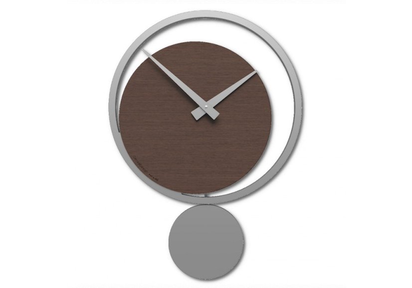 Designové kyvadlové hodiny 11-010 CalleaDesign Eclipse 51cm (více barevných variant) Barva zelené jablko-76 Dýha wenge - 89
