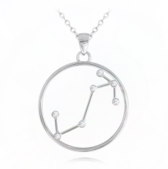 Stříbrný náhrdelník MINET Stars ŠTÍR Czech Crystal JMAS9511SN45