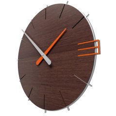 Designové hodiny 10-019n natur CalleaDesign Mike 42cm (více dekorů dýhy) Dýha wenge - 89