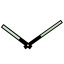 Luminiscenční kovové hodinové ručičky B39 (100 mm, 78 mm) - černé - Kovové hodinové ručičky B39