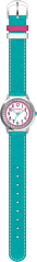 Tyrkysové trblietavé dievčenské detské hodinky so kamienkami CLOCKODILE SPARKLE