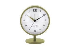 Dizajnové stolné hodiny s budíkom 6027GR Karlsson 14cm