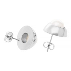 Nerezové náušnice 6934 - stříbrnobílé barvy - SER.6934