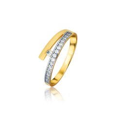 Zlatý prsteň ZR0233XJ71-9254 (585/1000) Veľ.54 1,92g