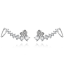 Elegantné strieborné náušnice MINET s bielymi zirkónmi