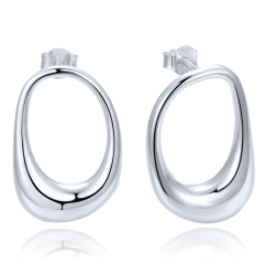 MINET Moderné strieborné náušnice