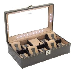 Kazeta na hodinky FRIEDRICH LEDERWAREN 32059-3 Carbon