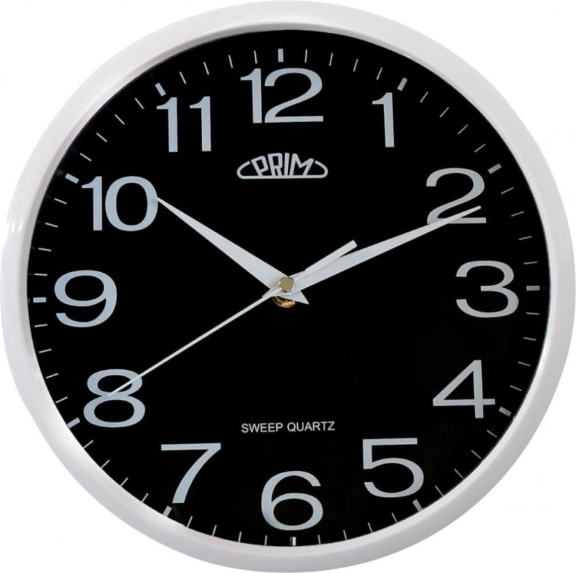 Nástenné hodiny PRIM Linea - black (E01P.3988.0090)