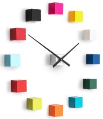 Dizajnové nástenné nalepovacie hodiny Future Time FT3000MC Cubic multicolor