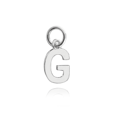 MINET Strieborný príves drobné písmeno "G"