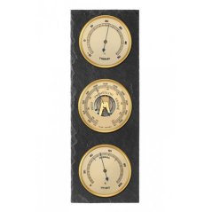 Barometer 8081 s teplomerom a vlhkomerom - šedo-zlatý - E16.4659.9080.006874