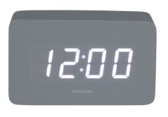 Dizajnové LED hodiny s budíkom 5983GY Karlsson 10cm